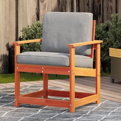 Tuinstoel Hout - Terrasstoel Buiten - Genieten Buiten - Massief Grenenhout - 62 x 55 x 77 cm - Bruin