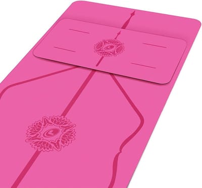 Yoga Pad - milieuvriendelijk en antislip yoga-kniekussen, ellebogen en handen - biologisch afbreekbare en krifvaste grip yogamat met uniek uitlijningssysteem