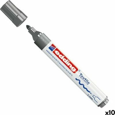 Markeerstift Edding Textile 4500 Grijs (10 Stuks)