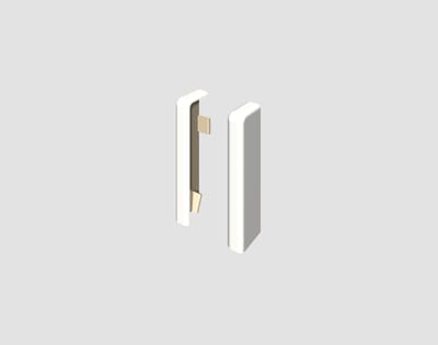 EGGER eindelement voor plinten van 6 cm KUBUS Universeel wit