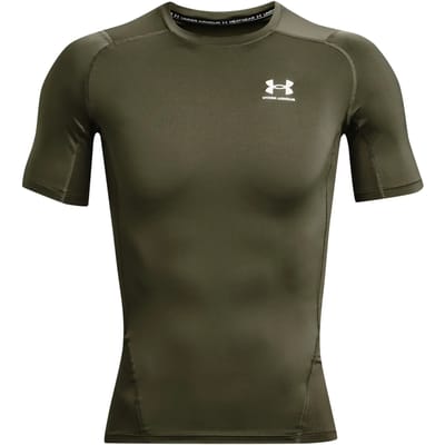 Under Armour UA HG Heatgear Armour compressie Short Sleeve Heren Sportshirt - Groen - Maat S