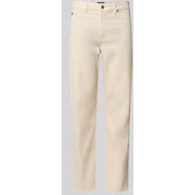 straight fit jeans met kasjmier-aandeel model