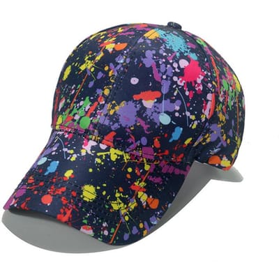 Nouveau Chapeau de Soleil Décontracté Printemps Été Tendance Hip Hop Couleur Peint Graffiti Chapeaux de Baseball Réglables pour Hommes et Femmes Gorras 56-58cm gray