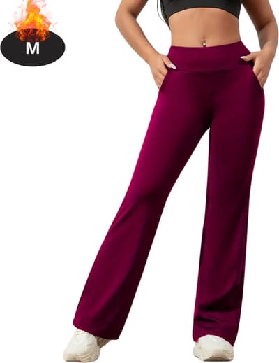 Livano Trainingsbroek Dames - Sportbroek - Trainingsbroek Lang - Trainingspak - Sportkleding - Bordeauxrood - M