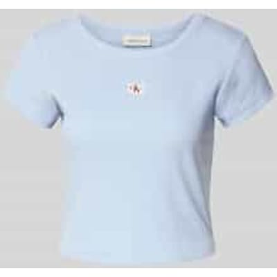 Kort T-shirt met labeldetail