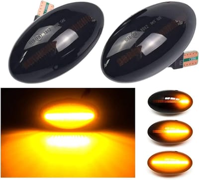 Dynamische LED Zijknipperlichten voor Mini Cooper R50 R52 R53 (2002-2008) - Zwart
