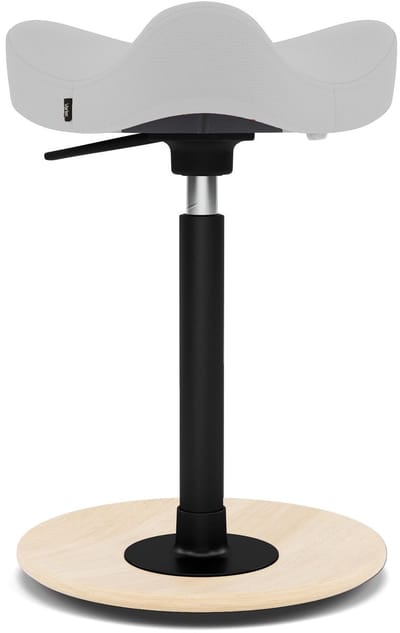 Varier Stokke Move Compact zadelkruk, Lichtgrijs/Naturel Revive - ergonomisch