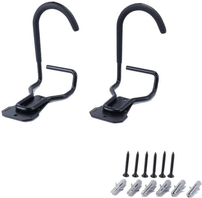 Dailygoods- Fietsenopslaghaken Zware Constructie - Fietsmuurbevestigingen - Fietsendragerhouder - Roestbestendig - Ruimtebesparend - Rubberbescherming - Fietshouder