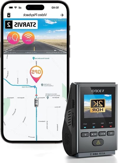 Dashcam GPS - Autocamera Recorder - Veilige Rit - Quad HD Resolutie - 10x10x15 cm - Zwart
