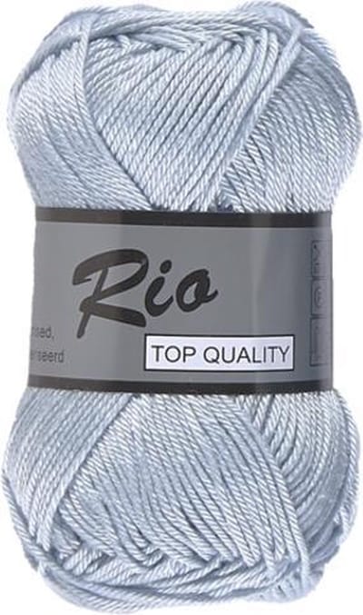 Lammy Yarns Rio katoen garen - heel licht blauw (050) - naald 3 a 3,5 mm - 5 bollen