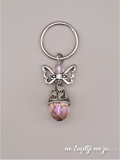 Geluksengel sleutelhanger- Guardian angel - Beschermengel - Geluksengeltje - Engel sleutelhanger - Engelwings sleutelhanger - Engelen vleugel
