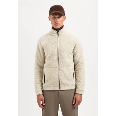 No Excess Sweater Full Zip Teddy Sand Size: M | Sweaters Outlet | Heren | Beige