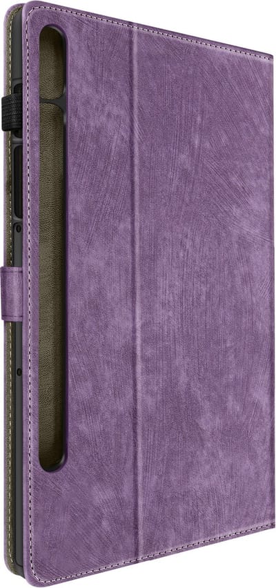 Avizar Foliohoes Geschikt voor Samsung Galaxy Tab S9 / S9 FE Multi-compartiment folio en videostandaard, Paars