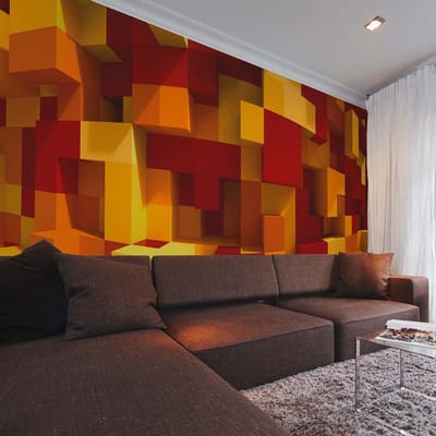 Fotobehang 3DCubesOrange DD108905 A.S. Création AP Digital 4 | 3D Fotobehang