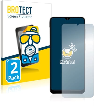 BROTECT - Screenprotector voor Samsung Galaxy A12 Nacho - Folie Beschermfolie matte 2 Stuks