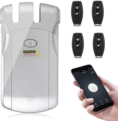 Dailygoody - Draadloos Elektronisch Deurslot - Slimme Diefstalbeveiliging - Zilver - Wifi Afstandsbediening - Veilig Thuis - Geschikt Voor Appartementen