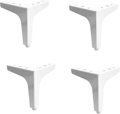 Meubelpoten Set - Tafelpoten Kastpoten - Meubels Verhogen - Stabiel Koudgewalst Staal - 17 cm - Wit