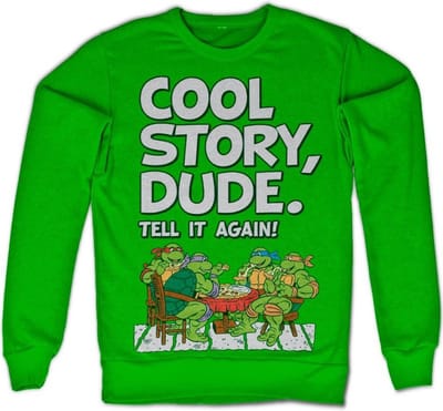 Teenage Mutant Ninja Turtles Sweater/trui -S- Cool Story Dude Groen