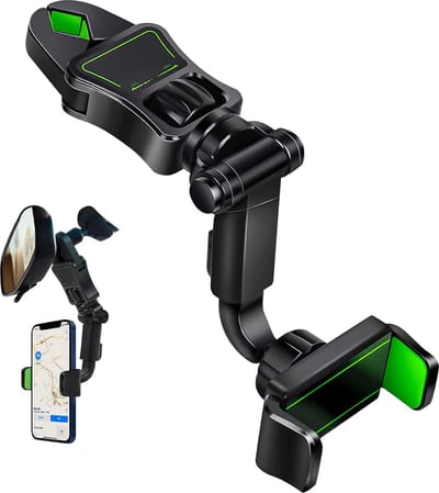Universeel - Auto Telefoonhouder voor Hoofdsteun - Binnenspiegel Verstelbaar met 360 graden Rotatie Tot 7 inch - Telefoon houder Achteruitkijkspiegel