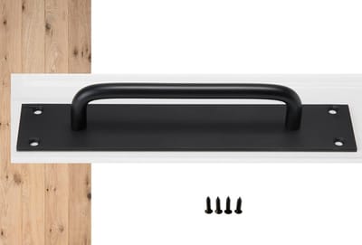 Schuifdeurgreep zwart Rond | 20cm | Inclusief schroeven | Handgrepen Kast | Handgreep | Deurbeslag | Greep Schuifdeur | Onderdelen | Meubel Handvat | Keukengreep | Meubelbeslag | Metaal |