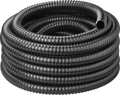 ProPlus Afvalwaterslang - 10 m - Afwatering - Temperatuurbestendig - Flexibel en Uittrekbaar - ø 25 mm - Voor het Geleiden van Afvalwater vanuit caravans/campers, vijvers en zwembaden - Afvoerkanaal - Zwart