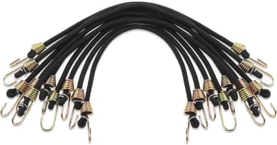 Kleine 10-pack bungee koorden - 10 inch elastische rubber koorden voor outdoor camping