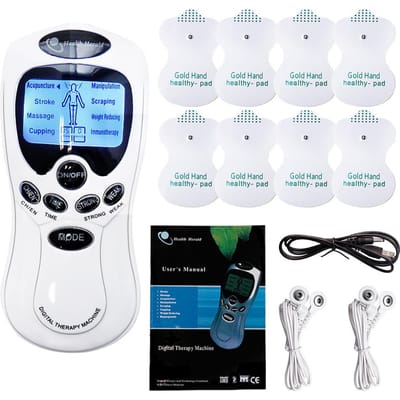 Elektrisch TENS Dubbele Uitgang Massage Instrument EMS Spierstimulator Voor Nek Rug Volledige Lichaam Pijnverlichting Therapie