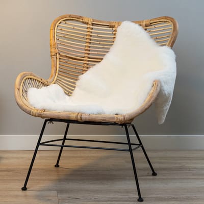 WOOOL Schapenvacht - Medicinaal Wit L (105x60cm) Baby - Veilig & Zacht - BabyCare - ECO+