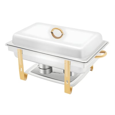 9L RVS Chafing Dish – Warmhoudbak met Deksel voor Catering, Buffet en Feest – Enkel Compartiment Voedselwarmer – Zilver
