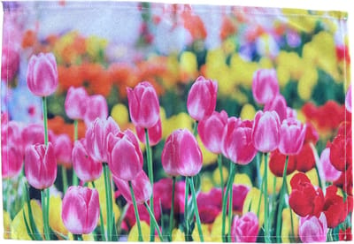 Producten | Placemat - Bedrukt - Tulpen roze,rood en geel - 45x30 cm