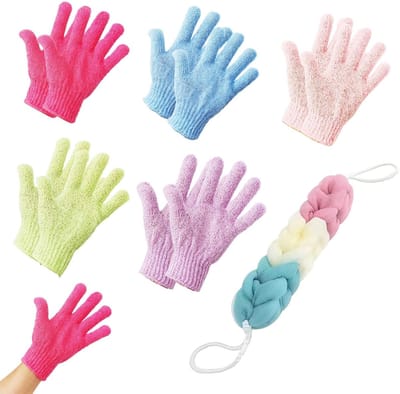 Cosensi - Set van 10 Exfoliërende Bamboe Handschoenen voor Huidverzorging