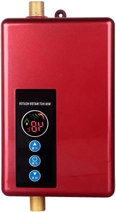 Elektrische Boiler - Doorstromer Tankless - Snelle Waterverwarming - Wandmontage Compact - 5500W Vermogen - Rood