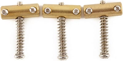 Bridge Saddles American Vintage Tele, threaded, brass, set of 3