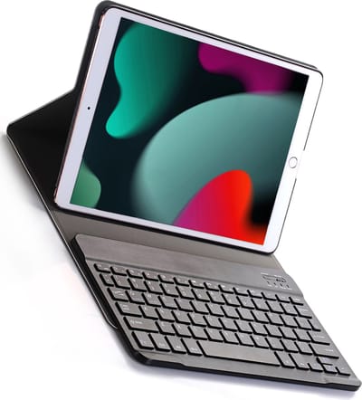 Hoes Geschikt voor Apple iPad 7 (2019) - 10.2 inch - 7e Generatie - Toetsenbord Case - Keyboard Book Cover - Hoesje - Donkerblauw
