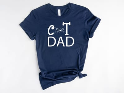 Lykke Cat dad T-shirt| Heren | Kattenliefhebber| Maat XL