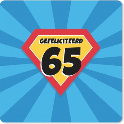 Muismat 20x20 cm - Mousepad Jubileum - Superheld - Verjaardag - Muismatten