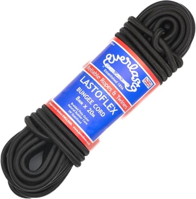 Sterk Elastisch Bungee Koord Zwart 8mm Vaarkwaliteit Touw 50 Meter