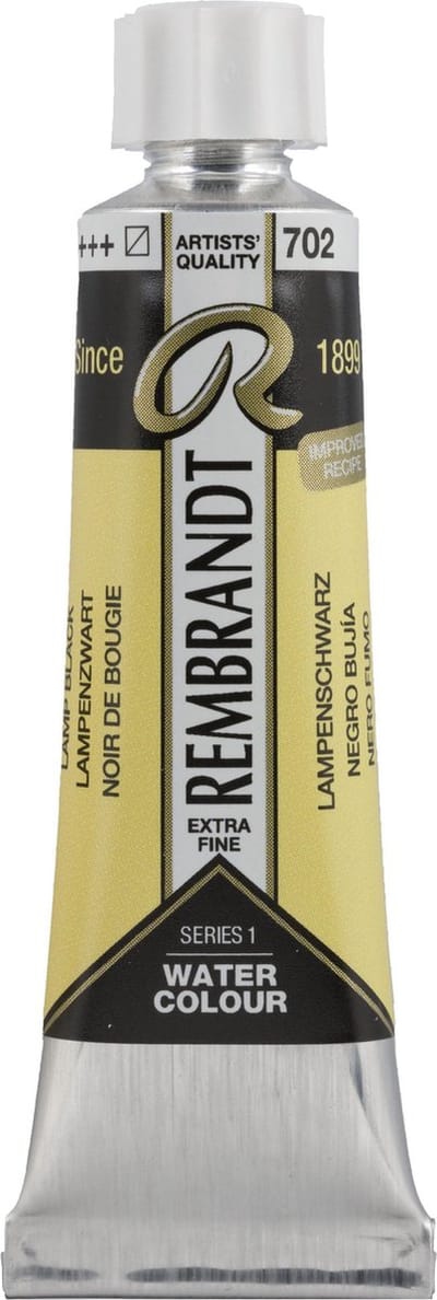 Rembrandt Aquarelverf Tube 10 ml Lampenzwart 702