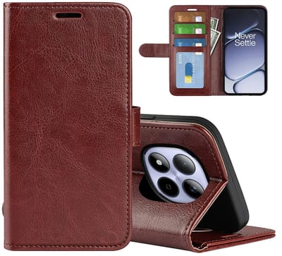 MobyDefend Hoesje - Geschikt voor Xiaomi Redmi Note 15 Pro 4G - Wallet Book Case (Sluiting Achterkant) - Bruin