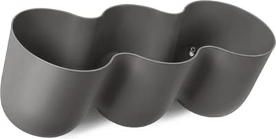 QUVIO Bloempot voor aan de wand - Bloempotten voor binnen - Bloempotten voor buiten - Bloempotten - Bloempot buiten - Bloempot binnen - Bloempotten kunststof - Plantenbak - Moestuinbak - Balkonbak - 15 x 43,5 cm - Antraciet