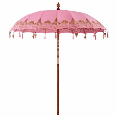vidaXL - Balinese - Parasol - Roze - 215 - x - 215 - x - 260 - cm - Katoen
