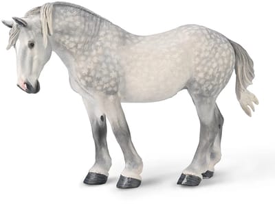 COLLECTA Figurine - Percheron Merrie Grijs - (Xl) - Paarden - Handgeschilderd - Miniatuur