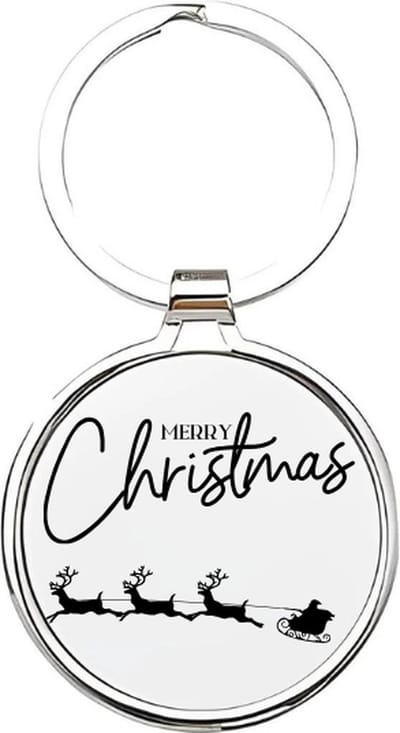Akyol - merry christmas Sleutelhanger - Kerstmis - kerstliefhebbers - kerst - feestdagen - kerstcadeau - kerstcadeautje - kerstdagen - dennenboom - sneeuw - fijne feestdagen - kerstfeest - christmas - - 4 x 7,5 CM