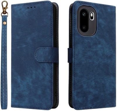 Coverup Hoesje - Geschikt voor OnePlus 15R Hoesje - Coverup Book Case met Koord - Blauw