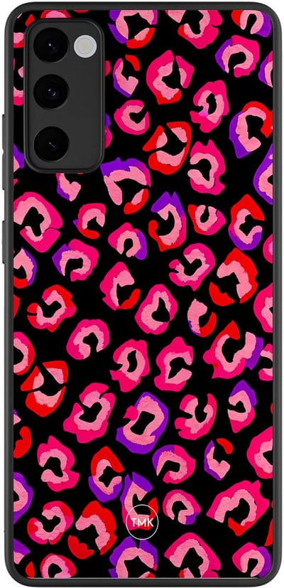 Hoesje geschikt voor Samsung Galaxy S20 FE - Luipaard neon - Multi - TPU case - Luipaardprint - Hardcase zwart telefoonhoesje