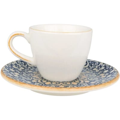 Bonna Alhambra - Espresso kopjes & schotel - 80 cc - Porselein - set van 6