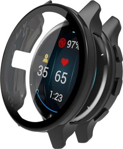 Watch case screenprotector - hoesje - geschikt voor Garmin Venu 2 - zwart