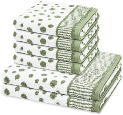 Ross Sonstiges 4 X handdoek 2 X douchehanddoek - in set 6 pack Punkte allover