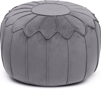 Ontspannen Zitzak Voetenbankje Kunstleer Ottoman Bean bag Poefs Lichtgewicht Zacht Voetenbankje Ergonomisch Ontwerp Rond Moroccan Poef