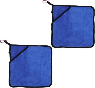 Set van 2 Visserijdoeken - Schoonmaakdoeken van Terry voor Vissen, Anti-Snijdend en Met Lanyard voor Buitenactiviteiten